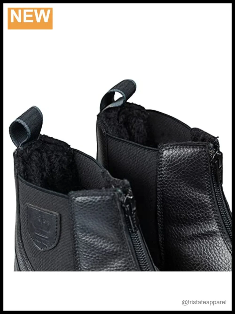Fur-Lined Waterproof Winter Paddock Boots Closed Toe Zip